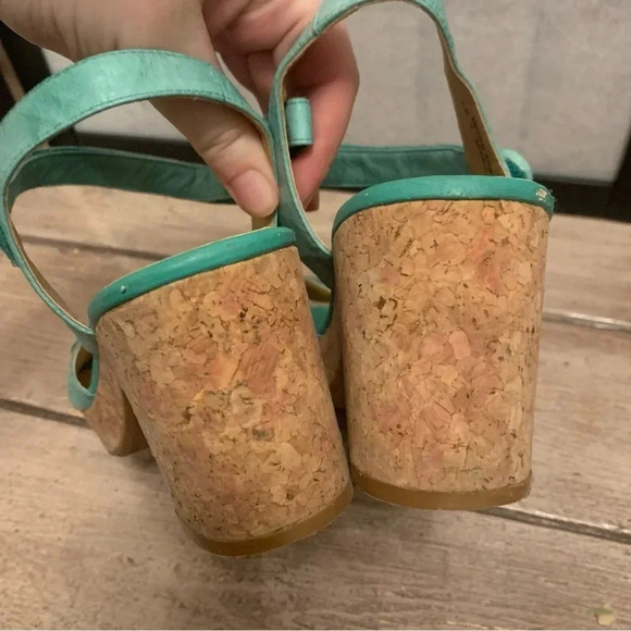 Miz Mooz  Cookie Ankle Heeled Platform Leather Sandals 8 - Picture 4 of 11